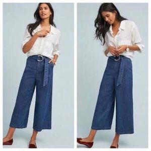 Pilcro Letterpress High Rise Wide Leg Belted Pants